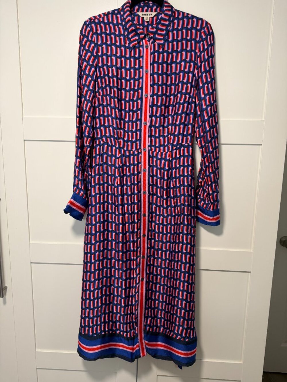 BODEN Midi Button Front Dress - Picture 4 of 11